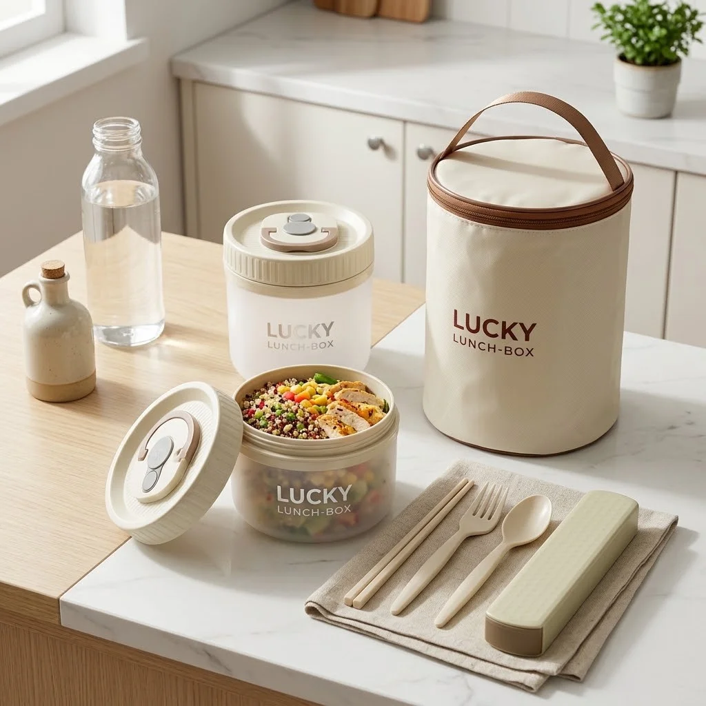 Meal Prep Or Prep Meal - Mikrowellengeeignete Lunchbox aus Kunststoff, auslaufsichere Bento-Box,