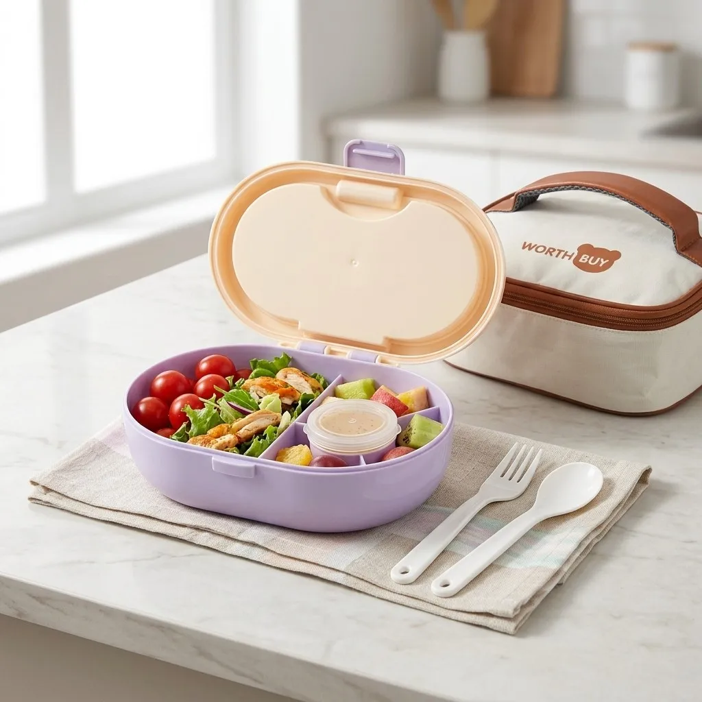 Meal Prep Or Prep Meal - Geteilte Bento-Box aus Kunststoff für Schüler