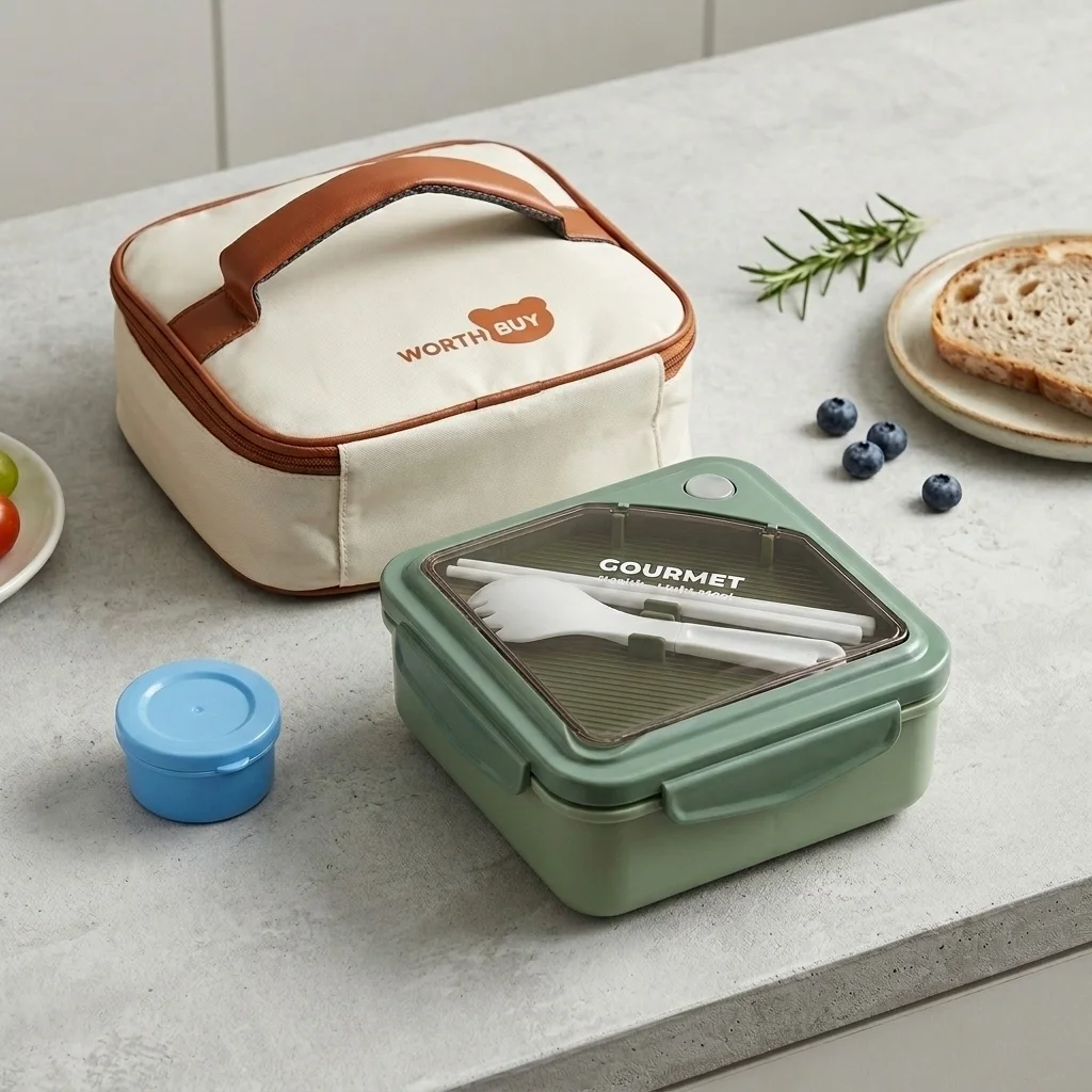 Meal Prep Or Prep Meal - Mikrowellengeeignete Plastik-Bento-Lunchbox, auslaufsichere, unterteilte Behälter zur