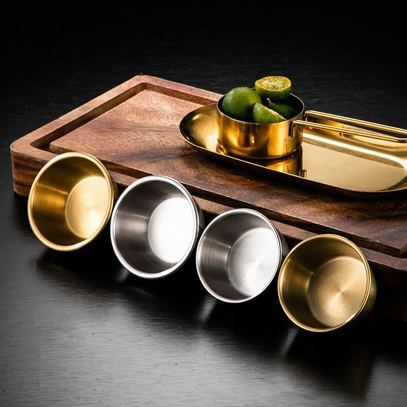 Sauce Dipping Cup - Kleine Gewürzteller aus Edelstahl 304, Küche,