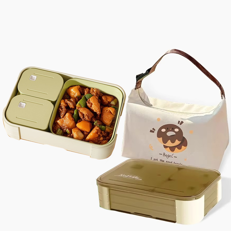 Meal Prep Or Prep Meal - Bento-Lunchbox-Set mit mehreren Fächern, auslaufsicher und