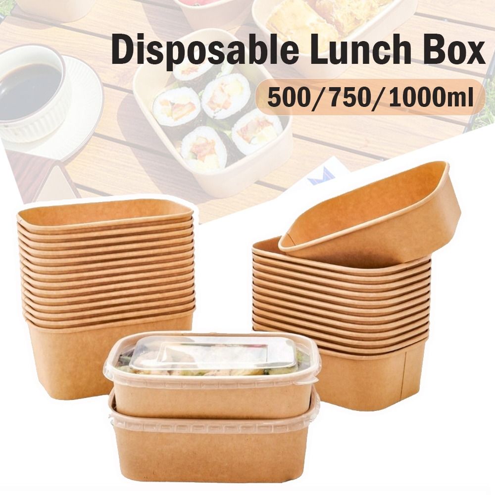 Meal Prep Bowl - 10 Stück/Set Quadratische Einweg-Lunchbox mit Deckel