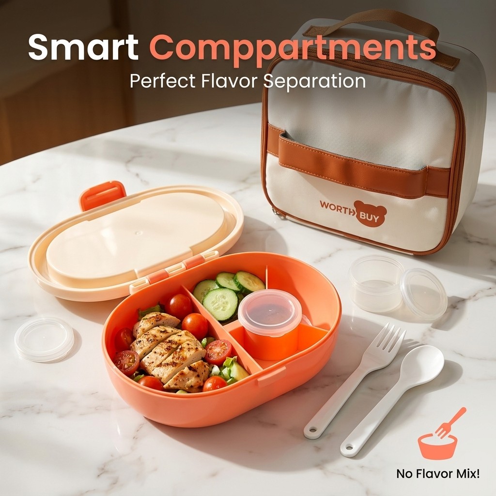Plastik-Bento-Lunchbox mit Fäc – Meal Prep Or Prep Meal Bewertung und Preis